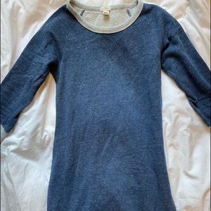 j crew blue sweater dress -XXS